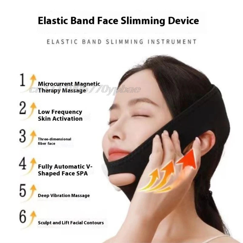Masajeador Facial en Forma de V EMS - Dispositivo de Lifting Facial Antienvejecimiento para Uso Doméstico, Mascarilla Reafirmante para el Cuidado de la Piel