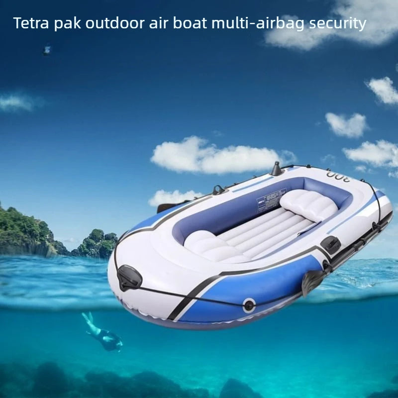 Bote Inflable Resistente para Pesca, Kayak de PVC Reforzado, Dinghy para Exteriores, Bote para Natación y Pesca con Cebo