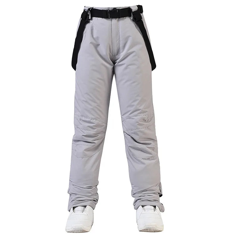 Baberos de pantalones de esquí para hombres y mujeres, pantalones de snowboard con pechera, pantalones de nieve con baberos, pantalones de traje de esquí, pantalones con pechera para nieve, pantalones de snowboard, -30