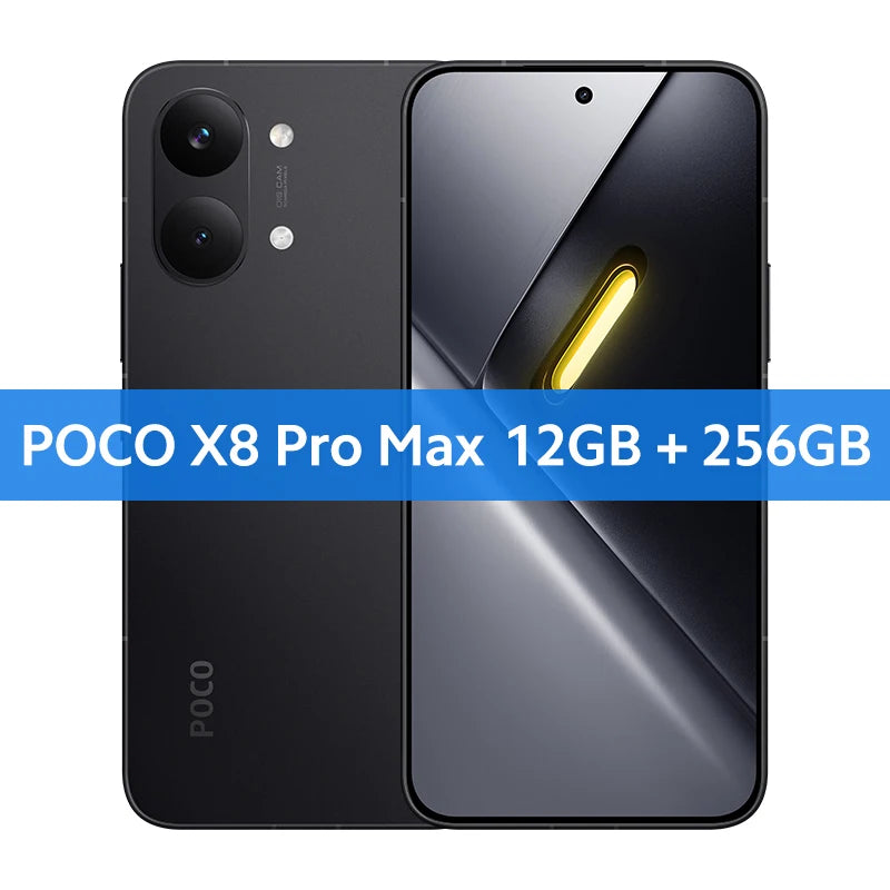 Global Version of the smartphone POCO X8 Pro Max, processor Dimensity 9500s, battery mAh, main camera 50 MP, HyperCharge W, NFC compatible