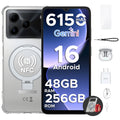 Teléfono inteligente DOOGEE Note56 Plus VIP Edition Android 16 Gemini AI, batería de 6150 mAh, 48 GB de RAM (6+42), 256 GB de ROM, cámara de 50 MP