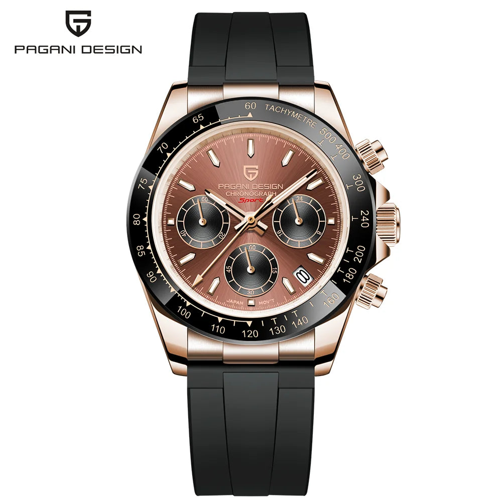 PAGANI DESIGN New 40 Men's Quartz Watch Sapphire Luxury Chronograph Stainless Steel Waterproof Men's Was Watch Relogio Masculino