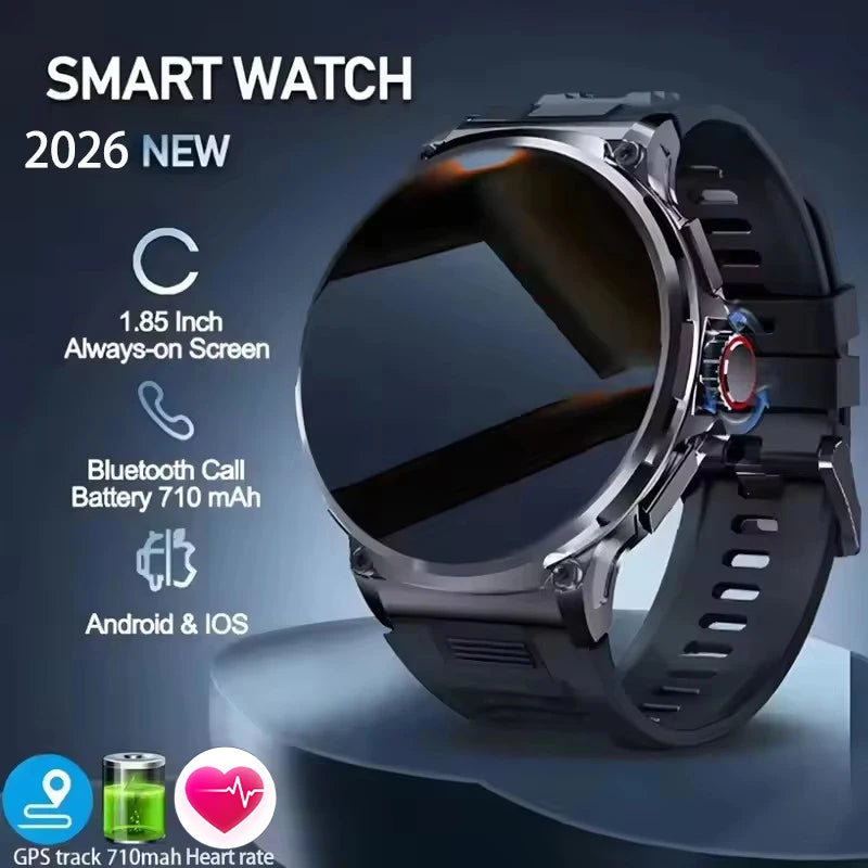 Reloj inteligente con trayectoria GPS 2026 para hombre, pantalla AMOLED HD de 1,85 pulgadas, batería de 710 mAh, smartwatch deportivo con llamadas Bluetooth para Android e iOS