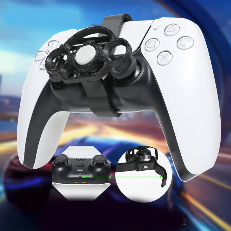 Mini Steering Wheel for PS5 and for PS5 Pro/slim Game Controller Auxiliary Replacement 3D Printing Steering Wheel Accessories