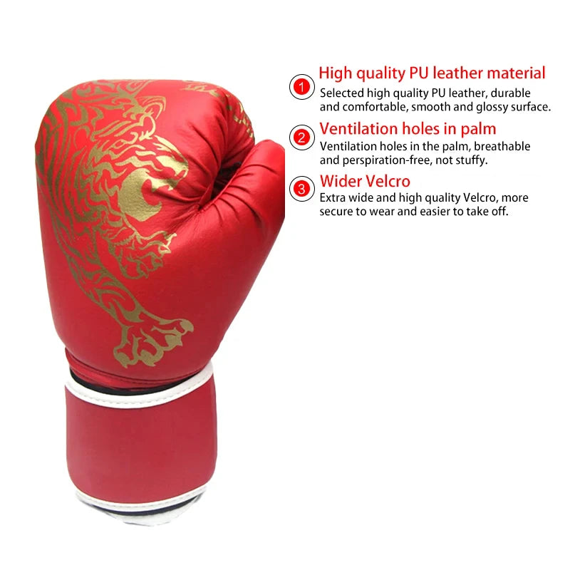 Guantes de boxeo para adultos Sanda competición profesional Muay Thai saco de arena para niños Taekwondo equipo de entrenamiento de boxeo