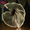 Ruoru-alas luminosas Led para danza del vientre, accesorios de espectáculo, danza fluorescente, luz amarilla, alas divididas, danza del vientre para adultos, alas Isis, Carnaval