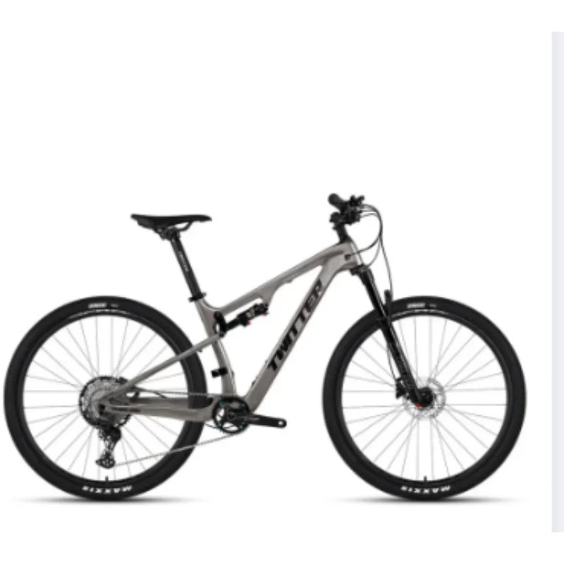 Bicicleta de montaña de fibra de carbono TWITTER OVERLORD, transmisión M6100 de 12 velocidades, frenos de disco hidráulicos MT200, ruedas de 29/27.5*2.1, bicicleta de montaña MTB Vtt