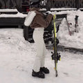 Mono de esquí acolchado con cuello alto y cremallera, manga larga, para mujer, invierno 2026, traje de nieve cálido, casual, mono de esquí de una pieza para mujer