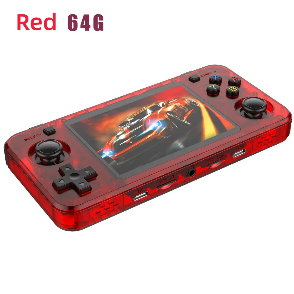 Consola de juegos retro portátil R36H ARKOS, reproductor de video de bolsillo de 64G 128G, pantalla IPS de 3.5 pulgadas, formato horizontal R36S, regalo para niños