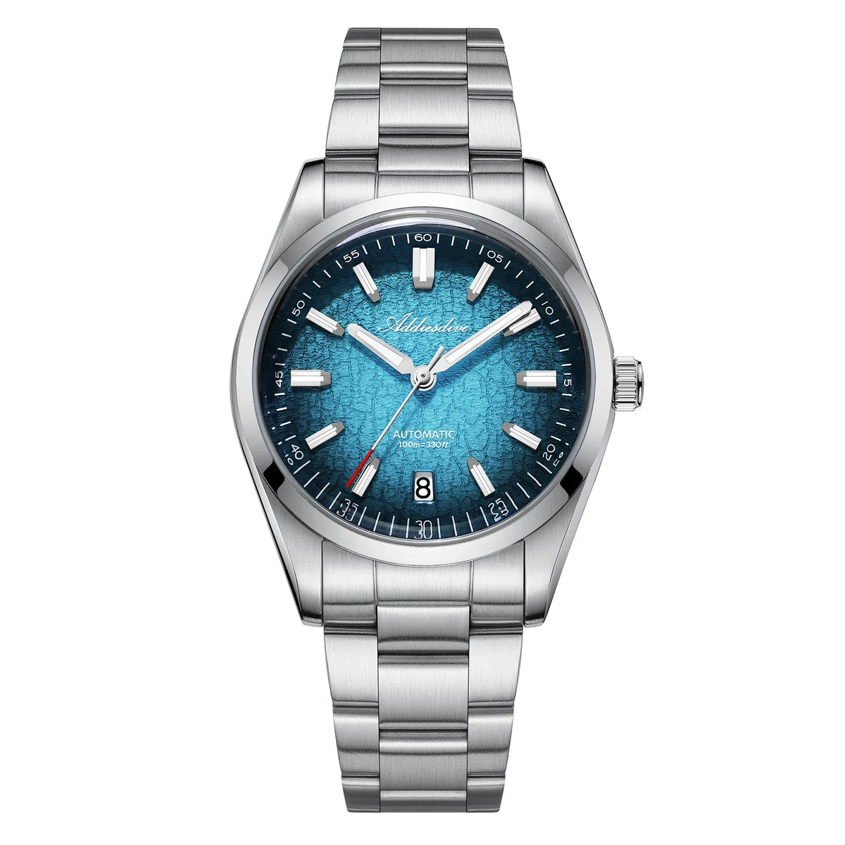 NUEVO Reloj ADDIESDIVE Degradado Rojo/Azul/Gris Automático Mecánico con Revestimiento AR AD2091 reloj hombre 100m Impermeable Luminoso