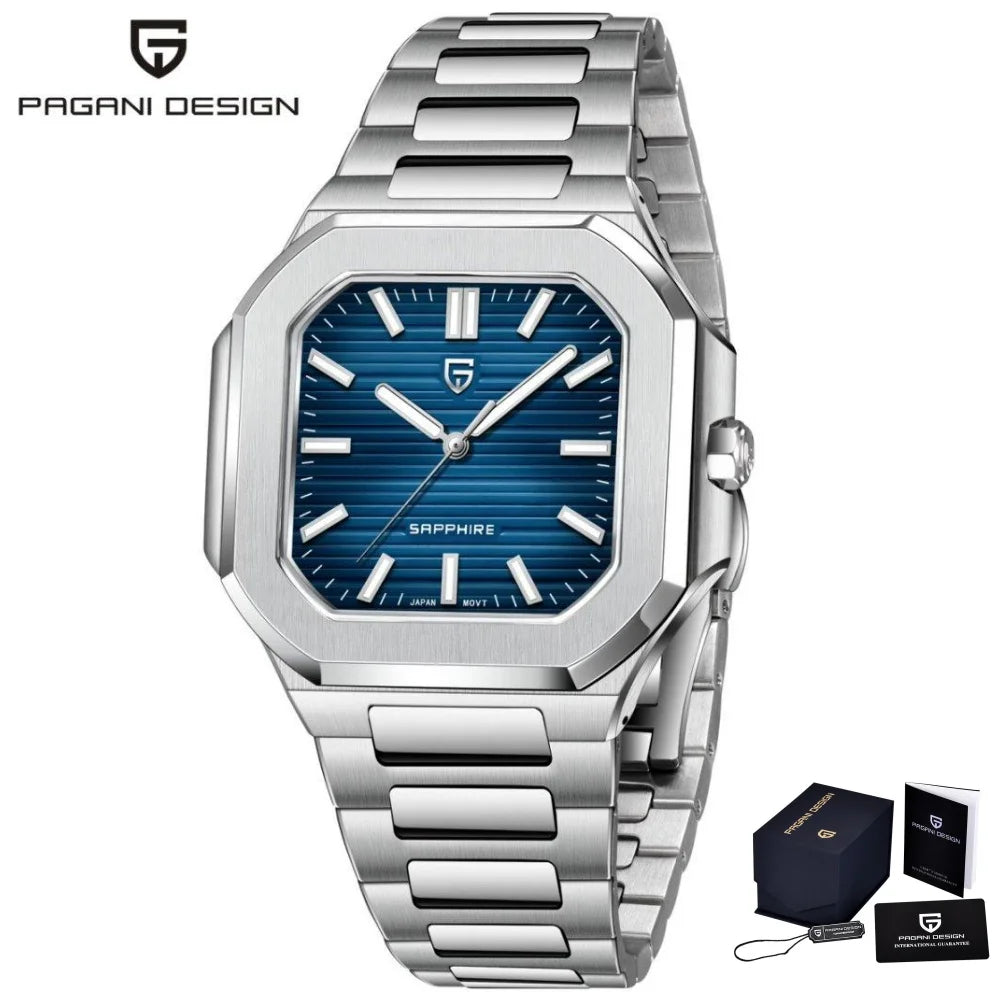 2026 Nuevo Reloj de Cuarzo para Hombre PAGANI DESIGN de Primera Marca, Reloj de Negocios de Lujo con Cristal de Zafiro con Revestimiento AR, Reloj Luminoso con Movimiento Japonés VH31