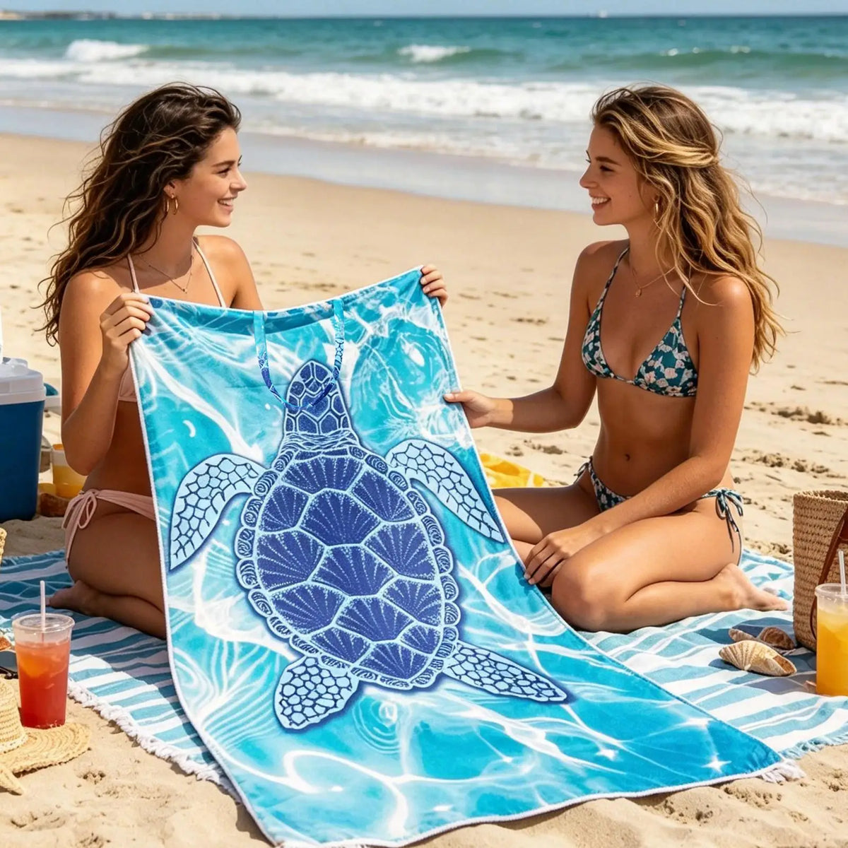 Toalla de Playa Plegable y Convertible de Secado Rápido con Bolsa de Hombro, Toalla Súper Absorbente para Piscina, Gimnasio, Viajes y Vacaciones