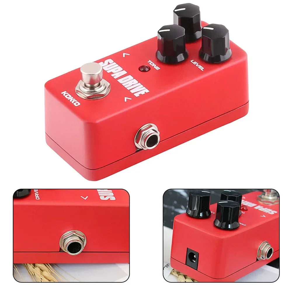 Pedal de guitarra eléctrica con efecto de overdrive FOD5 SUPA DRIVE, pedal de efectos portátil y de tamaño reducido para guitarra, instrumentos musicales, accesorios y piezas para guitarras.