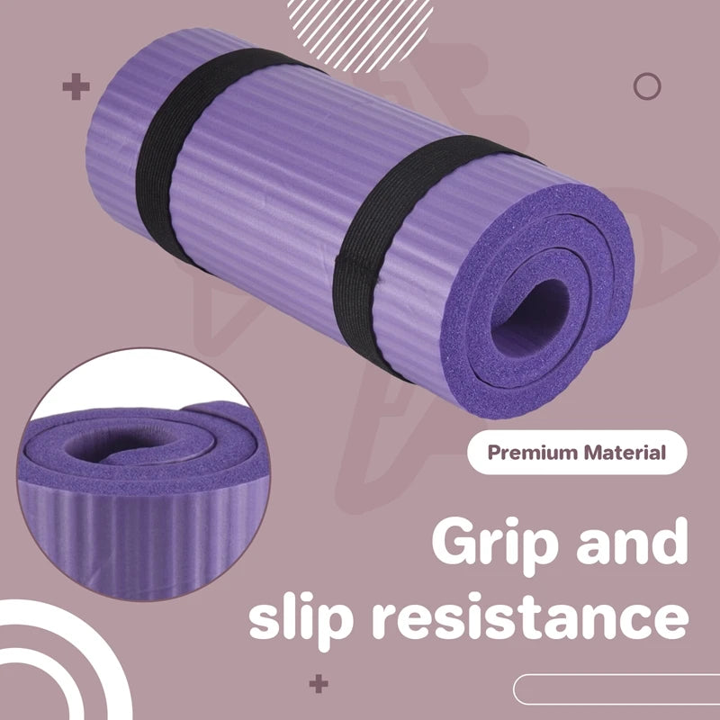 Almohadilla Gruesa para Rodillas de Yoga de 15 mm, Cómoda, Antideslizante, para Gimnasio, Fitness, Pilates, Ejercicio en Casa, Soporte para Rodillas y Codos, Protección para el Suelo