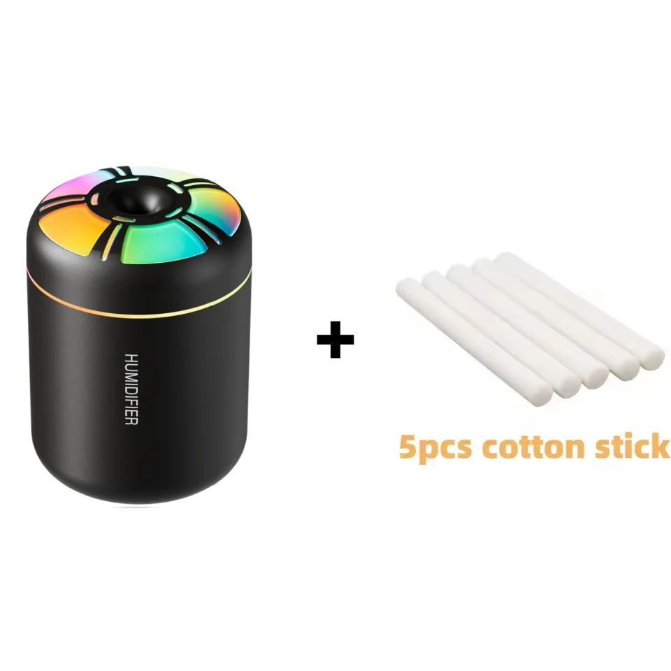 Mini humidificador de aire eléctrico de 180ML, difusor de Aroma USB, purificador de aceites esenciales, luces de Color de aromaterapia para coche, hogar y dormitorio