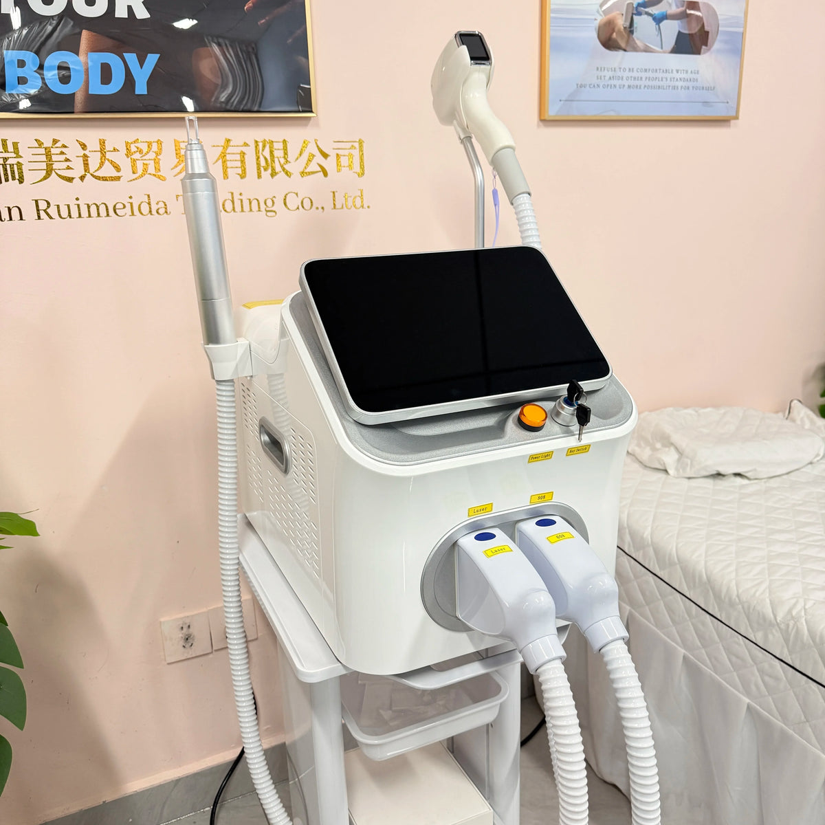 Máquina Profesional de Depilación Láser de Diodo 2 en 1 de 5000W, Máquina de Eliminación de Tatuajes con Láser de Picosegundos Qswitch ND YAG 1064NM, 4 Longitudes de Onda