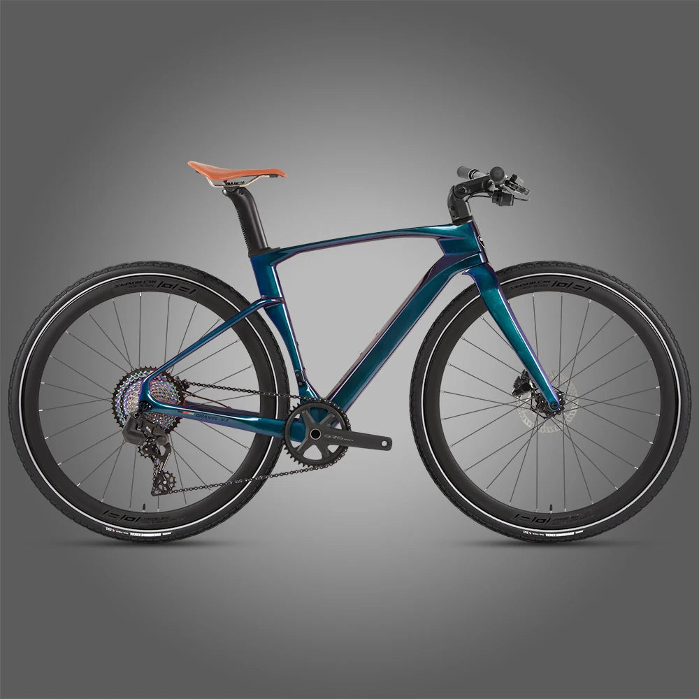TWITTER V3Pro Transmisión electrónica SENTYEH ES800-13S Bicicleta de gravel de fibra de carbono con manillar plano y freno de disco hidráulico