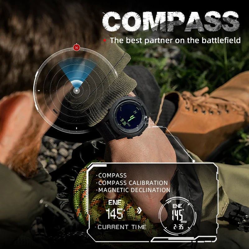 RELOJ DIGITAL PARA HOMBRE NORTH EDGE APACHE-46, DEPORTIVO, PARA CORRER, NATACIÓN, ALTÍMETRO, BARÓMETRO, BRÚJULA, RESISTENTE AL AGUA 50M