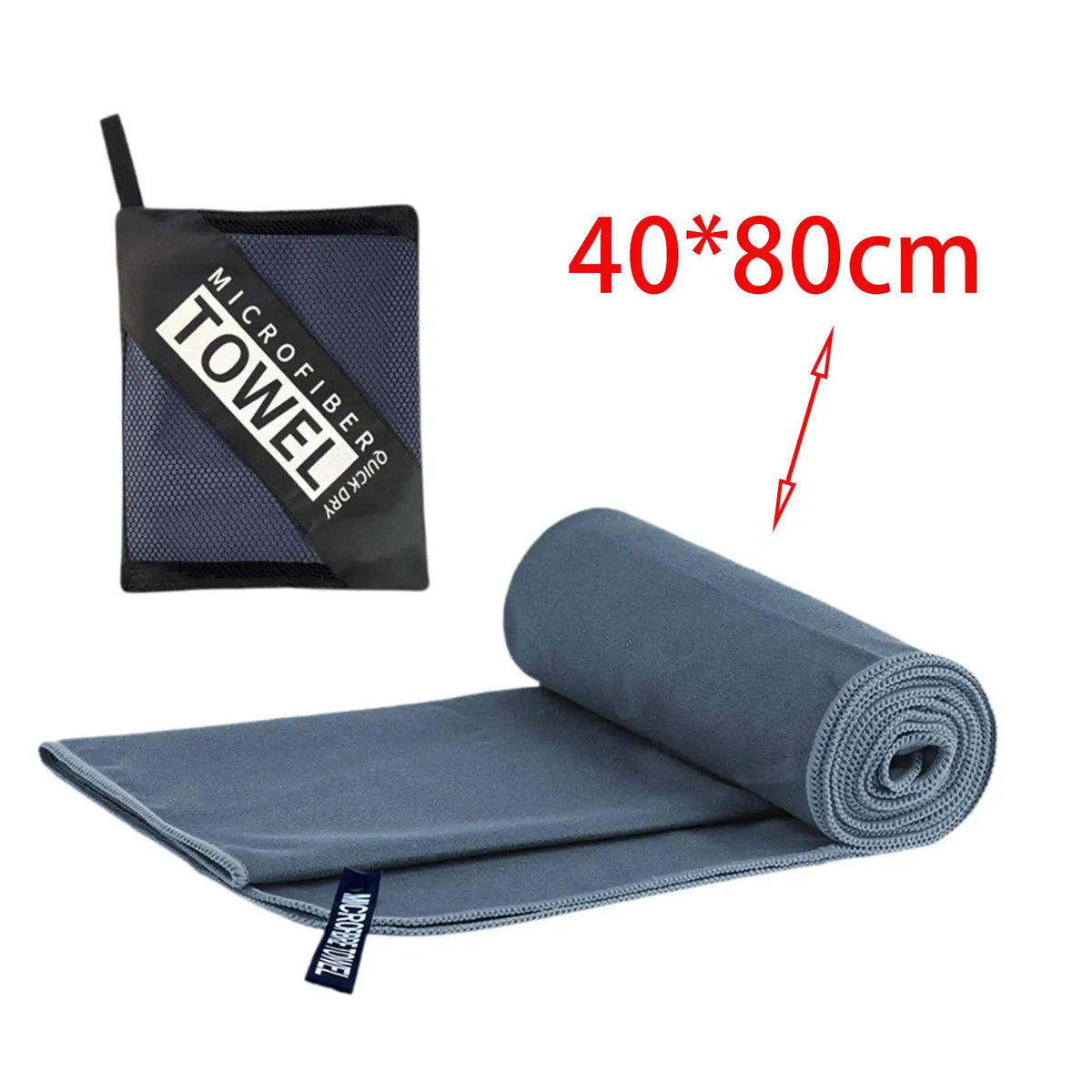 Toalla de secado rápido para el gimnasio, viajes, acampada, ligera, absorbente del sudor, de poliéster, ideal para deportes, entrenamiento, natación, senderismo, portátil y suave.