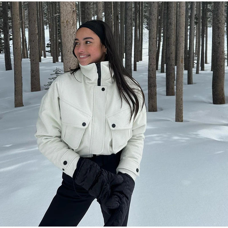 Traje de esquí de una pieza a cuadros para mujer, mono con cuello alto, resistente al viento, con cremallera y cinturón, mono ajustado para snowboard de invierno 2026, para actividades al aire libre