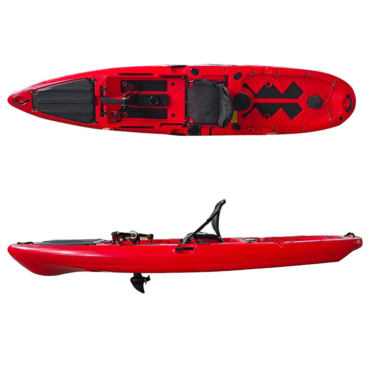 Pedales de plástico para Kayak de pesca, venta al por mayor de fábrica, 13 pies, barco de propulsión, canoa, 1 persona