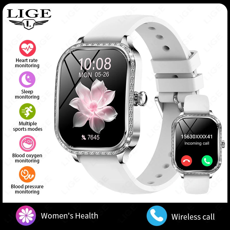 New Smart Watch For Women Gifts 1.75" HD Display Heart Rate Sport Fitness IP68 Waterproof Bluetooth Call Ladies Gift Smartwatch