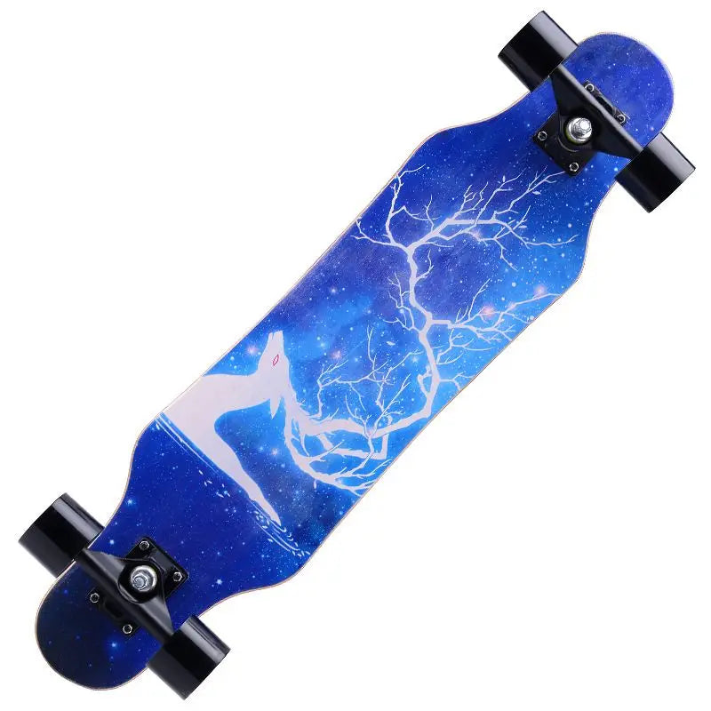 Patineta de 80 cm con cuatro ruedas, tabla de baile, para adultos, para calle, profesional, para principiantes, freestyle, patineta de doble kick.