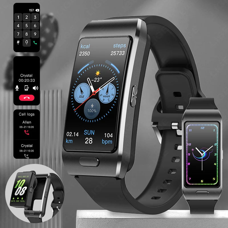 Reloj inteligente LIGE 2 en 1 con auriculares TWS de 1,57" para hombre y mujer, reloj deportivo de fitness con GPS, ECG, frecuencia cardíaca, llamadas Bluetooth y música