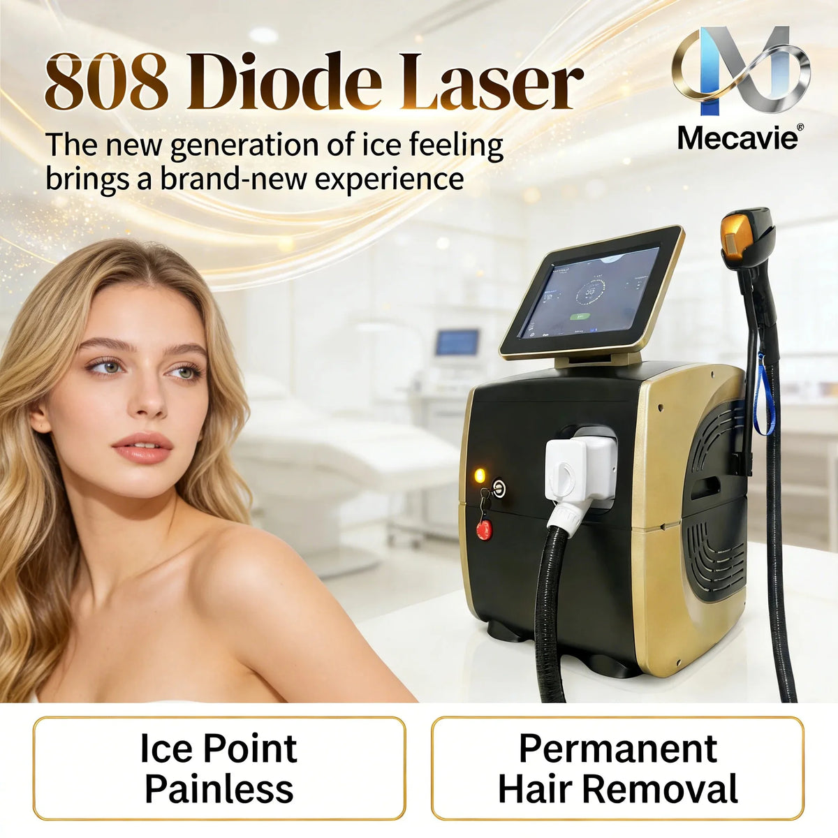 Máquina Profesional de Depilación Láser de Diodo de Titanio, Portátil, 808 830 755 940 1064, Dispositivo de 5 Ondas para Depilación Permanente