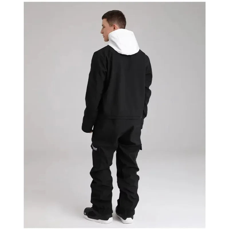 Mono de trabajo cortavientos 2025 nuevo para hombre y mujer, impermeable, transpirable, para esquí de tabla simple o doble.