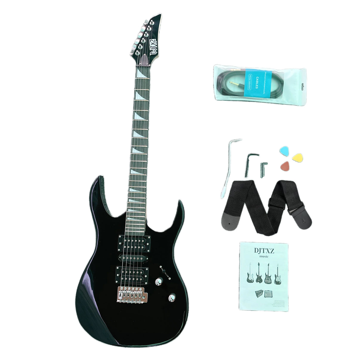 Introducción al Rendimiento y Práctica de la Guitarra Eléctrica Negra para Estudiantes 170 Guitarra Eléctrica