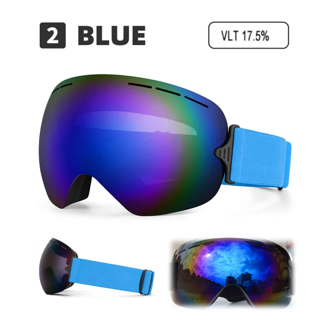 Nuevas gafas de snowboard, deporte al aire libre, con protección UV antivaho, gafas premium