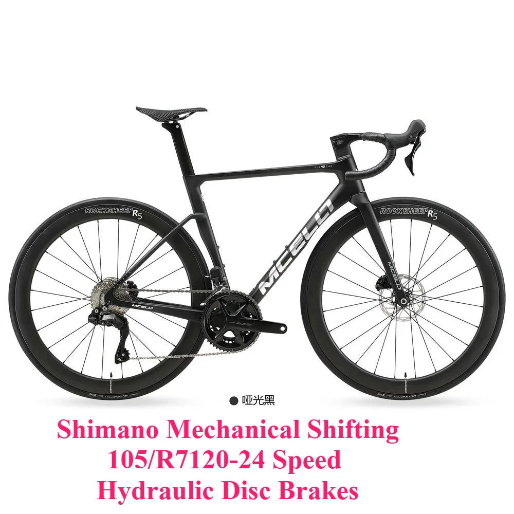 Bicicleta de carretera de fibra de carbono T800 de alto rendimiento, ultraligera de 7,5 kg, edición dedicada al equipo de carreras YUZHE, V2 105 Di2 R7170-24S, con frenos de disco hidráulicos