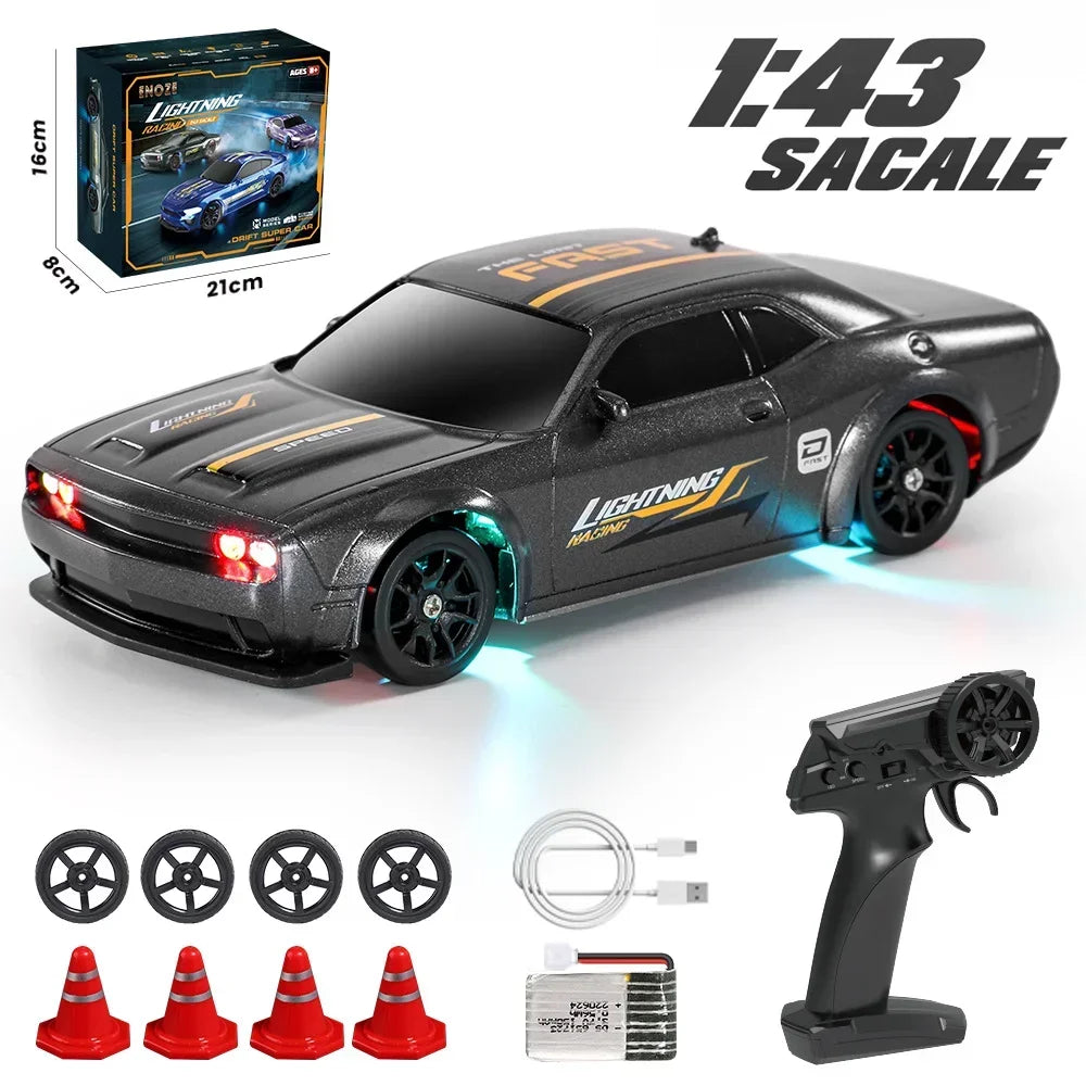 Mini coche de drift teledirigido 2.4G 1/43 8501/8500 - Coche de radiocontrol de alta velocidad | Modelo de drift profesional | Juguetes para niños y regalos de carreras