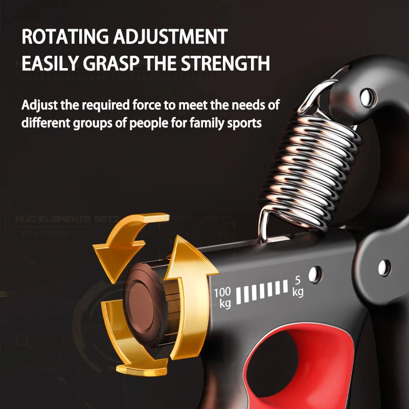 Expansor de muñeca para gimnasio, fortalecedor de mano, recuperación muscular ajustable, ejercicio de fuerza de mano, 5-60/100/150kg