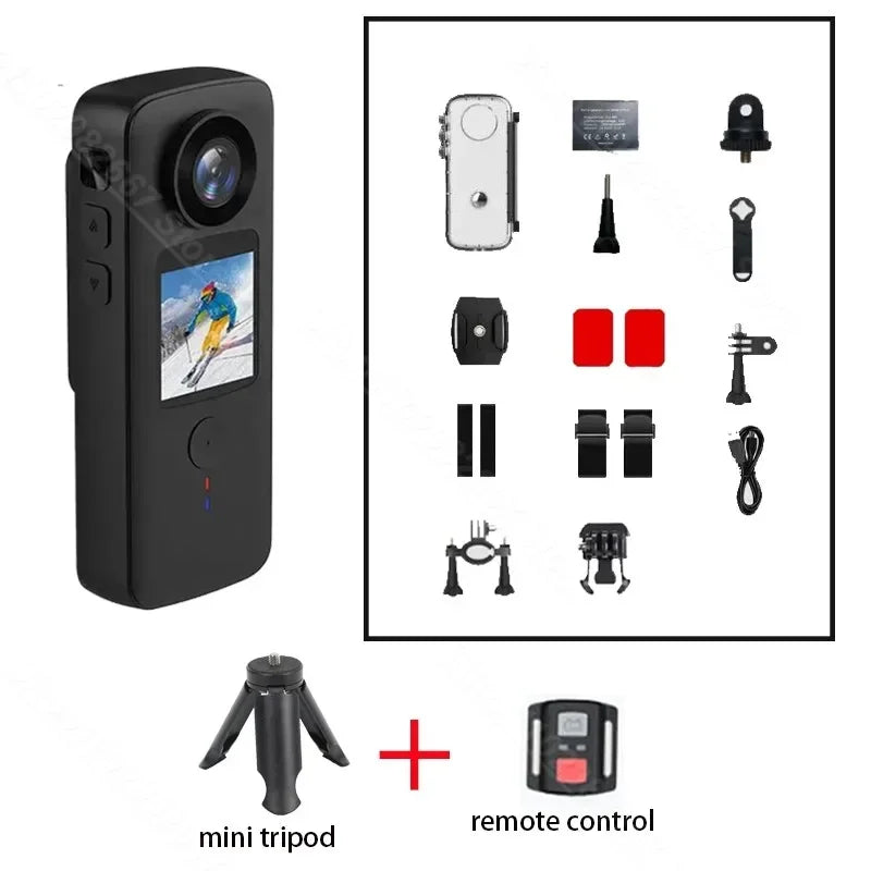 Cámara de acción antivibración 4K WiFi pantalla Dual 30m cámara deportiva con pantalla táctil impermeable para grabadora de vídeo de viaje cámara corporal de buceo