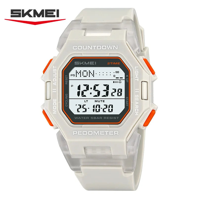 Reloj digital electrónico para hombre SKMEI 2596, nuevo, a la moda, con alarma, calendario, cronógrafo y luz.