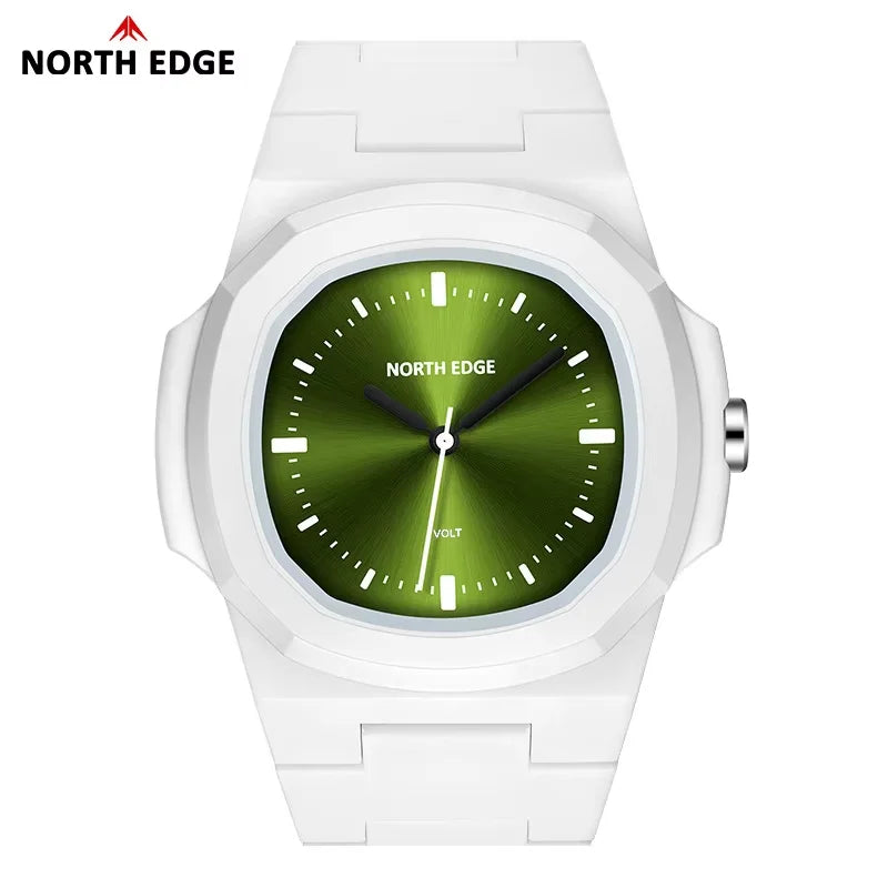 Reloj NORTH EDGE para hombre, nuevo modelo VOLT, reloj de cuarzo, moderno, caja de resina ligera, cuadrado, sumergible 50M, relojes para hombre, caja de regalo