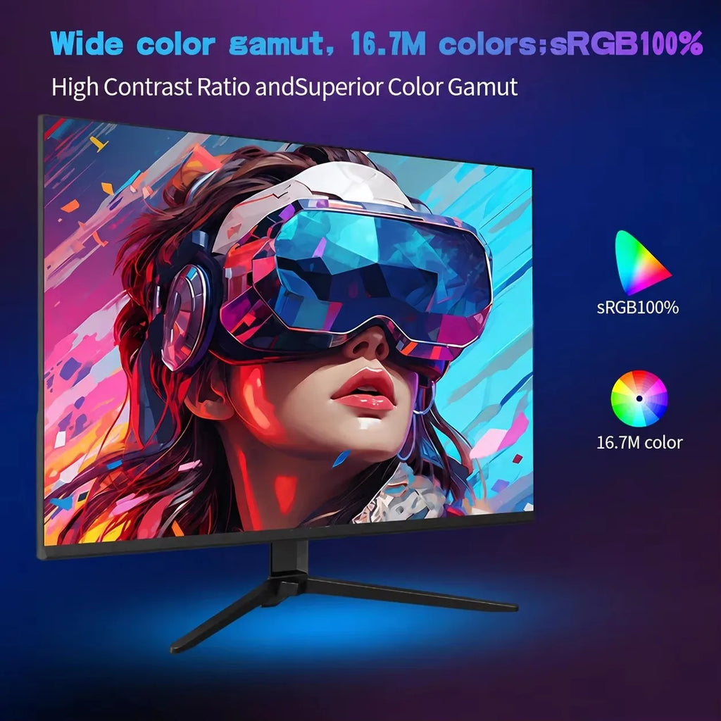 Monitor para juegos Crua GF005 de 28 pulgadas, 4K UHD, con pantalla IPS de 3840 x 2560, 60 Hz, compatible con AMD FreeSync, diseño sin bordes, tecnología para el cuidado de la vista, monitor plano para juegos, trabajo de of