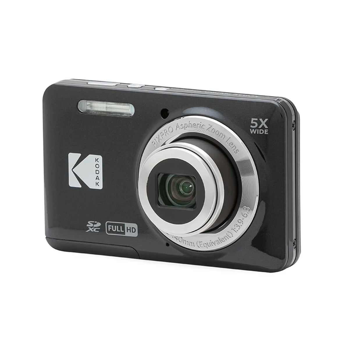 Cámara digital KODAK PIXPRO FZ55 1080P Full HD con video, pantalla LCD de 2.7'', zoom óptico 5X, gran angular de 28 mm, 16MP, para vlogging, paisajes y uso doméstico.