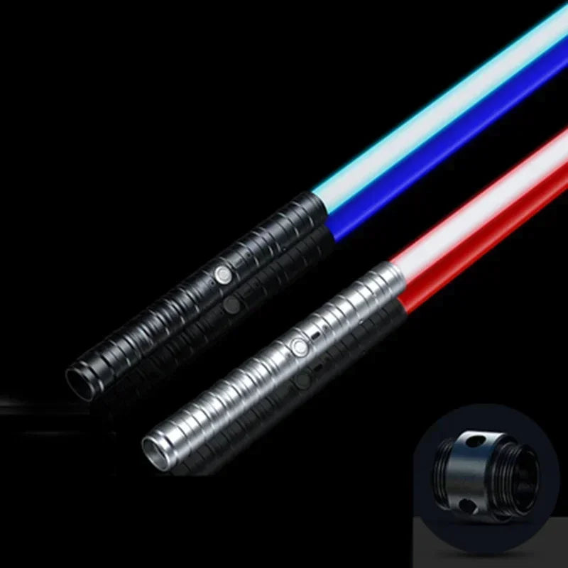 WS Juguetes Láser de Sable de Luz, Espada de Luz RGB de Metal, Barra de Luz Kpop, Sable de Luz Rave, Juguete Intermitente