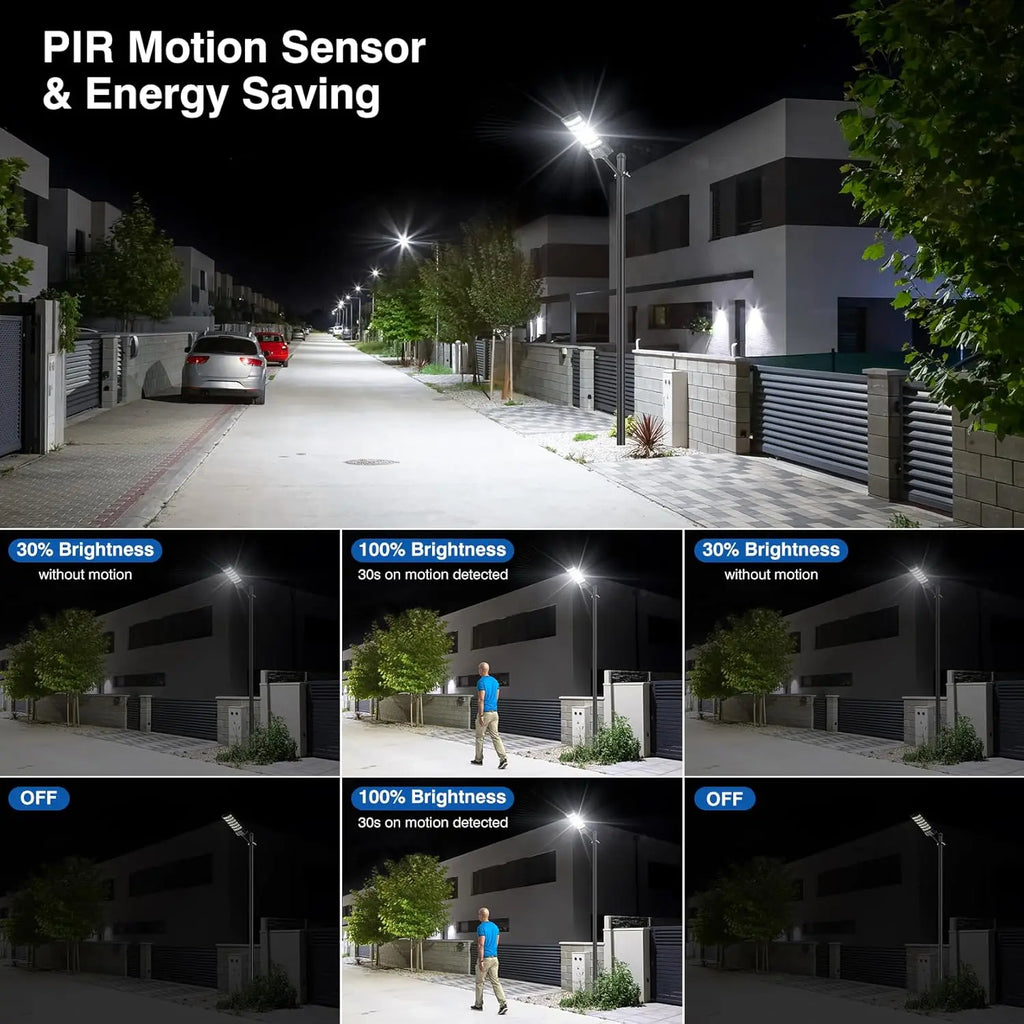 2/1 uds. Farola solar para exteriores, resistente al agua, con sensor de movimiento, luz de inundación LED alimentada por energía solar para estacionamiento exterior