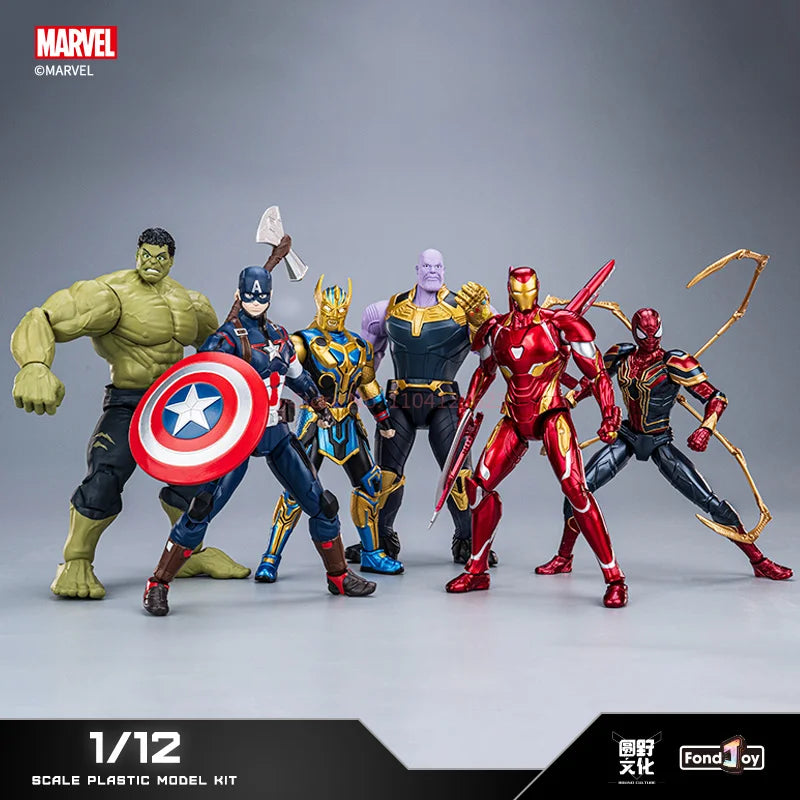 Figura de Acción Articulada de Iron Man Mk50 de Marvel, Escala 1:12, Kit de Modelo de Plástico, Coleccionable de los Vengadores