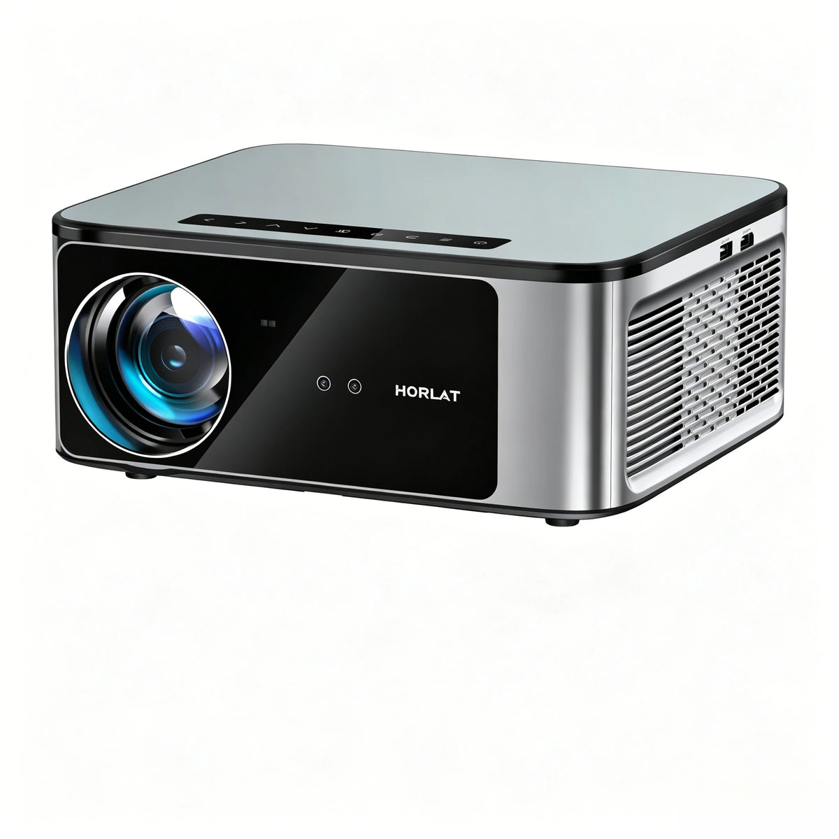 Proyector HORLAT 2026 de 45000 Lúmenes 4K Ultra HD con Enfoque TOF, Android 14, WiFi 6, 1080P Full HD, Proyector de Cine en Casa con Luz Diurna