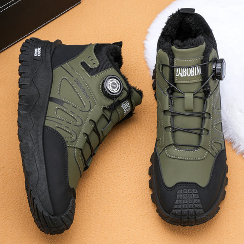 Botas de Invierno para Hombre, Forradas de Felpa, Cálidas, de Media Caña, Tallas 35-48, Estilo Coreano, Versátiles, con Forro de Algodón Grueso y Cómodo, Botas de Nieve Modernas para Exteriores