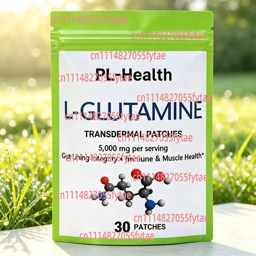 30 Parches Transdérmicos de L-Glutamina para la Salud Intestinal, Intestino Permeable, Hinchazón, Salud Muscular, Sistema Inmunitario