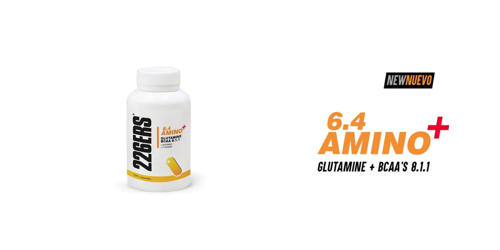 PACK 2UNDS 226ERS 6,4 AMINO + 120UD CAPS: CÁPSULAS DE GLUTAMINA, BCAA, ARGININA Y TIROSINA - SIN GLUTEN - SIN AZÚCAR AÑADIDO
