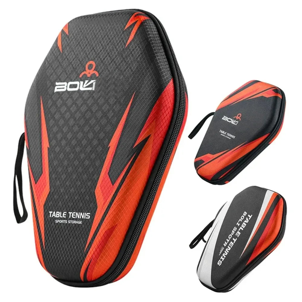 Funda para raqueta de tenis de mesa EVA, bolsa de almacenamiento para raquetas de ping-pong con carcasa rígida, impermeable y a prueba de polvo, con correa elástica, estilo Mecha.