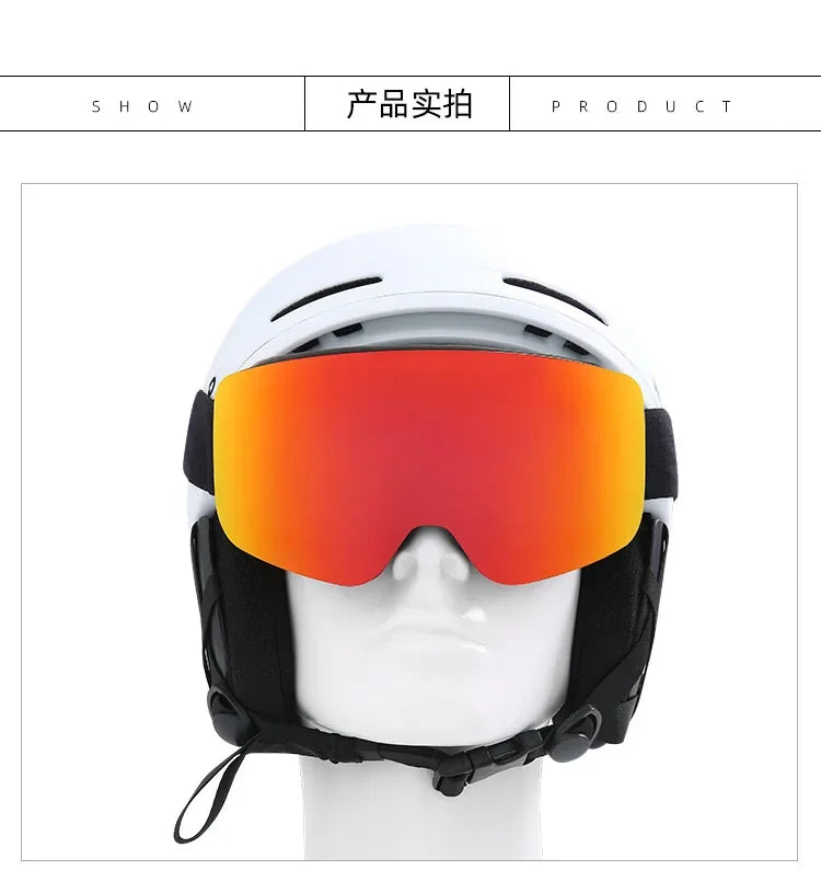 Gafas de esquí y snowboard para mujer y hombre, gafas de protección para esquiar, protección UV 400 contra la nieve, para usar sobre gafas, diseño cilíndrico, doble protección antivaho, modelo 2028.