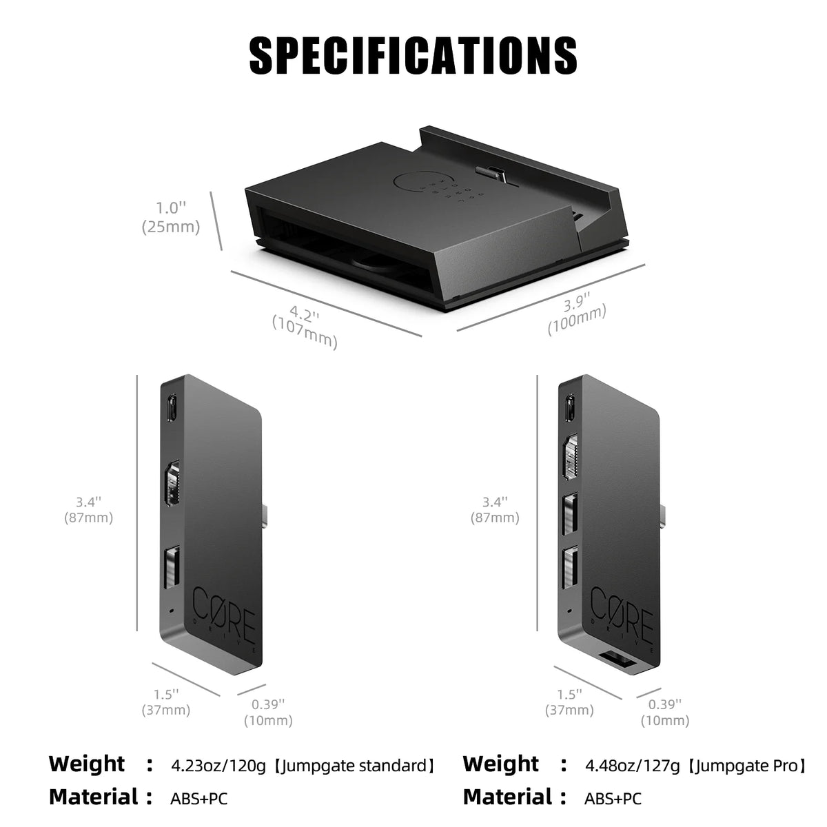 Savage Raven by Skull & Co. Jumpgate Dock USB C Hub Estación de acoplamiento con soporte portátil para Nintendo Switch 2 y OLED